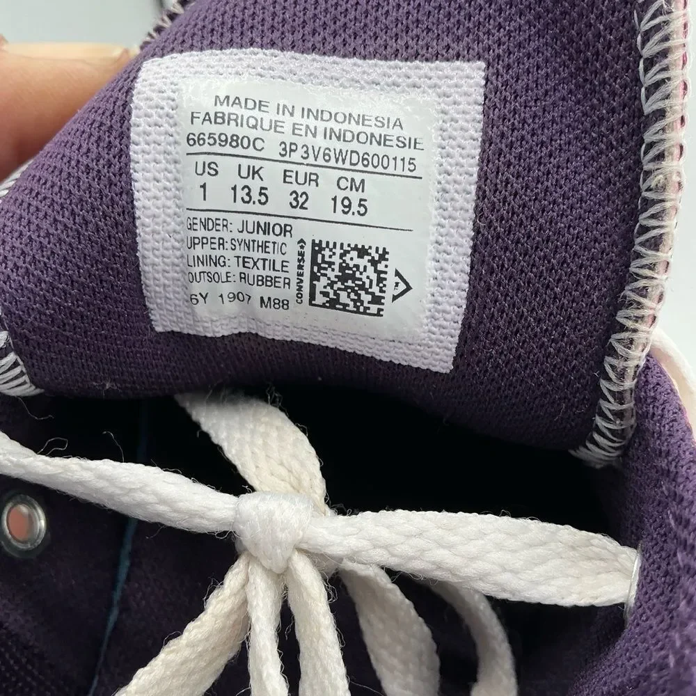 Converse Chuck Taylor All Star Ox Coated Purple Glitter size 1